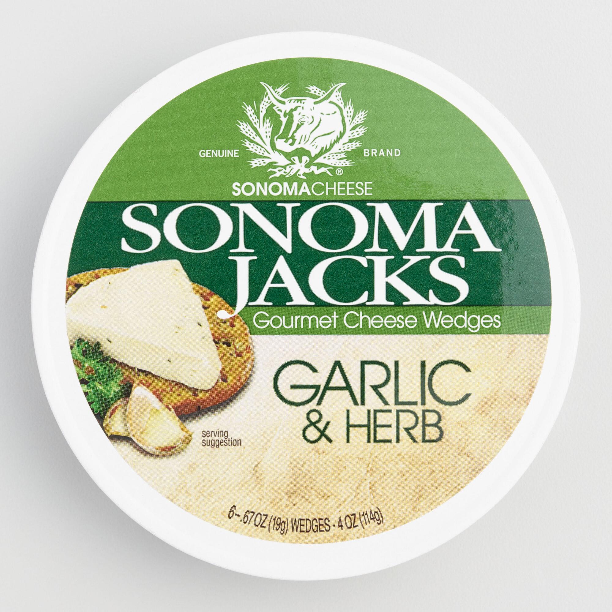 Sonoma Jacks Garlic And Herb Cheese Wedges Set of 12 by World Market