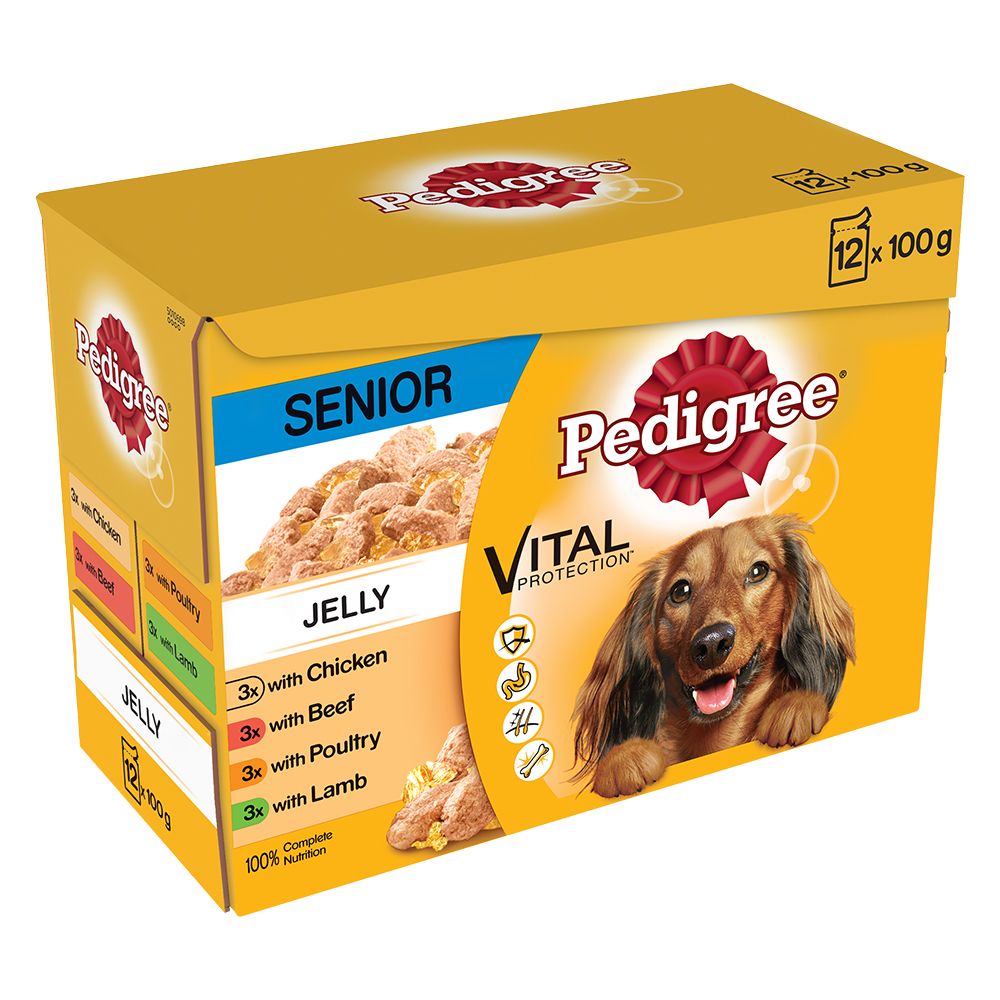 Pedigree Senior Pouch in Jelly Multipack - Saver Pack: 24 x 100g