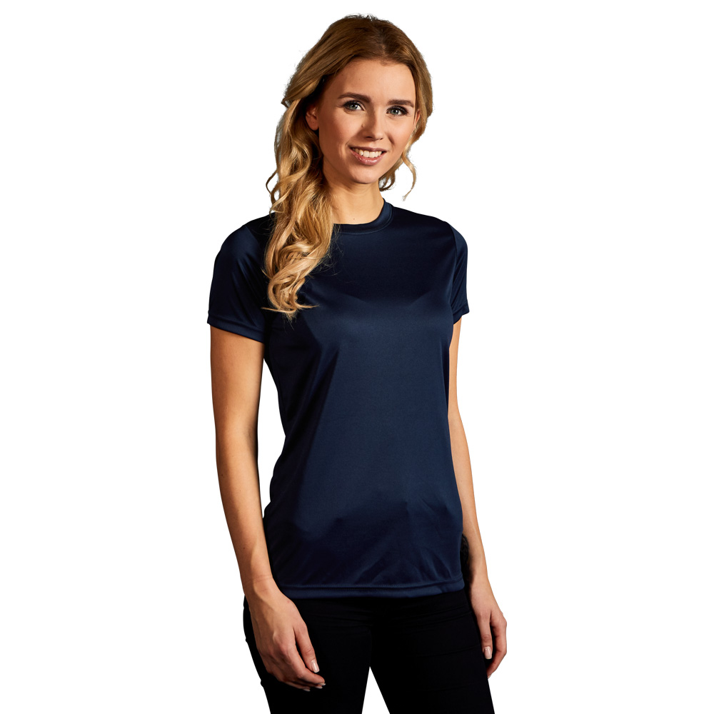 UV-Performance T-Shirt Damen, Marineblau, L