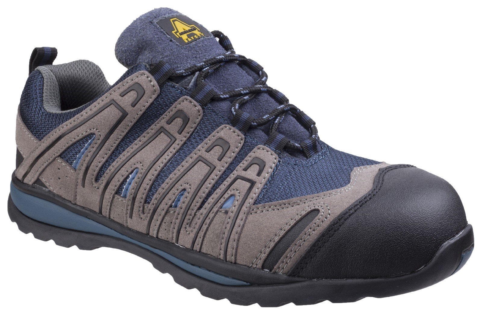 Amblers Unisex Safety Metal Free Lightweight Lace up Trainer Blue - Blue 4