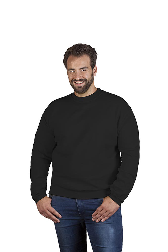 Premium Sweatshirt Plus Size Herren, Schwarz, XXXL