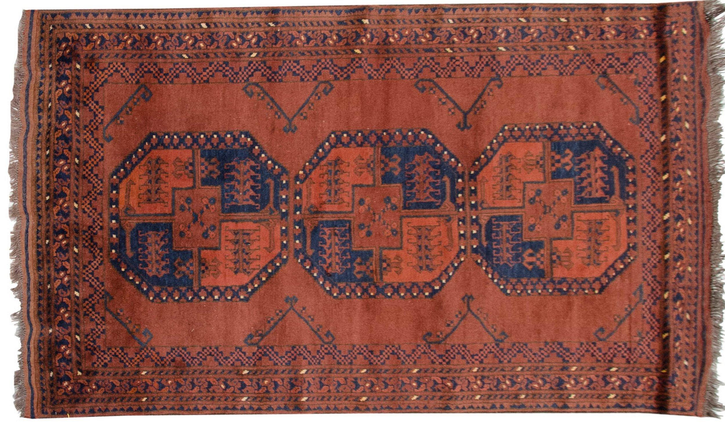 Discounted 3.5x5.5 Vintage Pakistani Ersari Design Rug