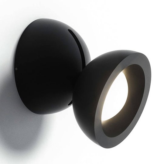 Axolight DoDot LED-seinävalaisin, musta 46°