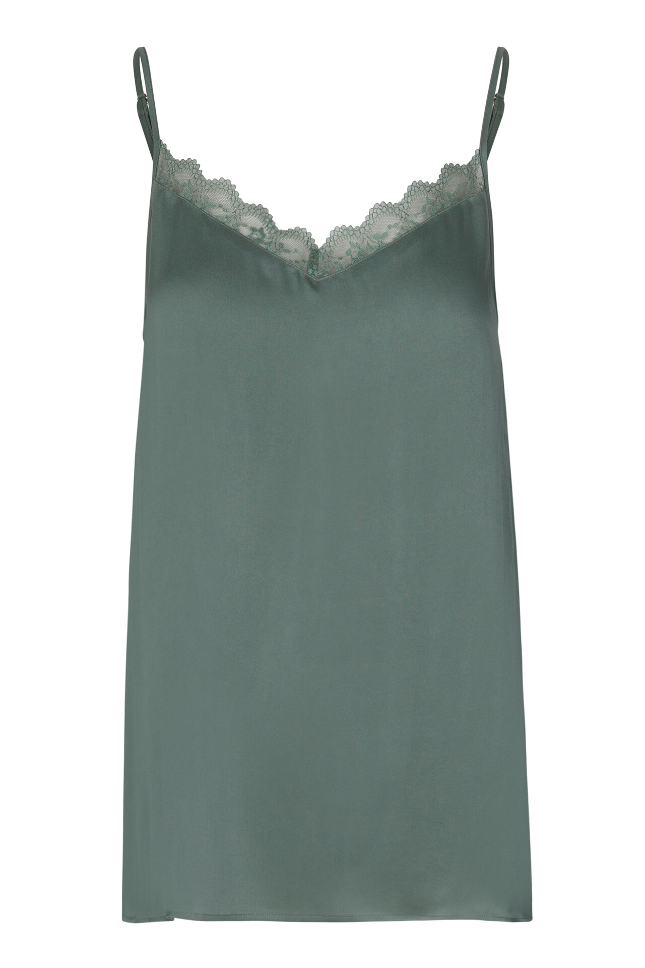 CRÉTON Annie silke top (MOSS GREEN XL)
