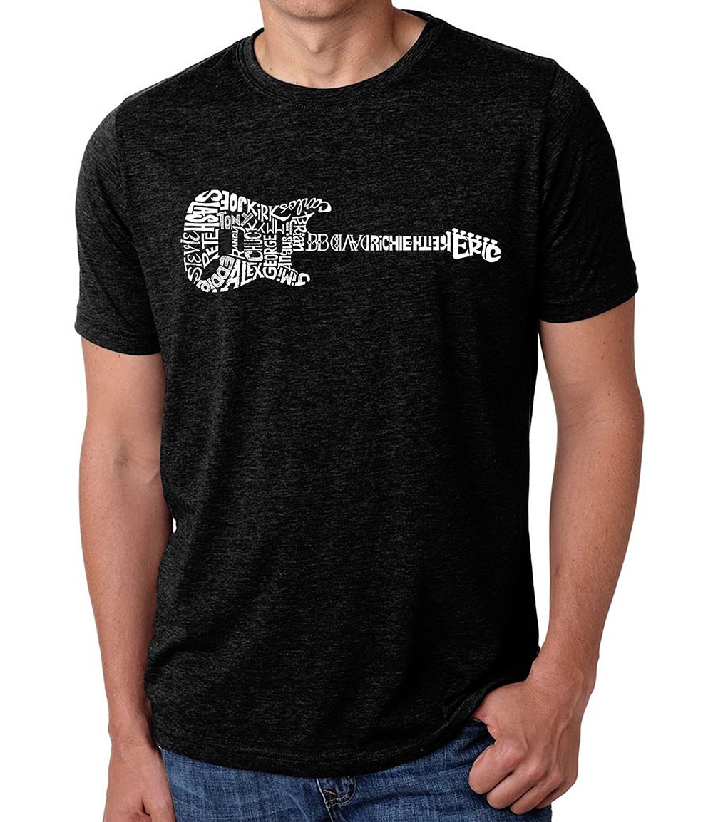 Men's Premium Blend Word Art T-Shirt - Rock Guitar