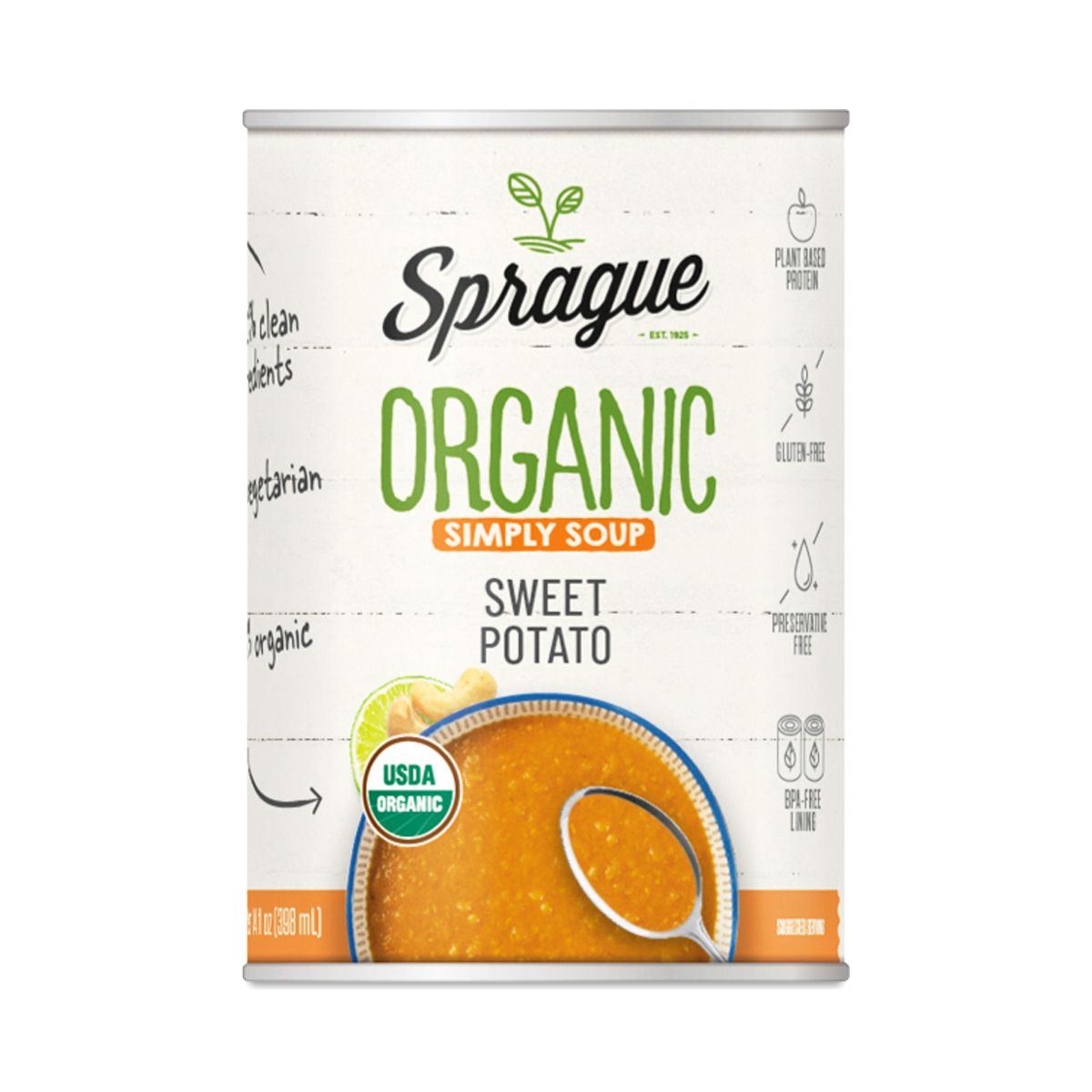 Sprague Organic Sweet Potato Soup 15 oz can