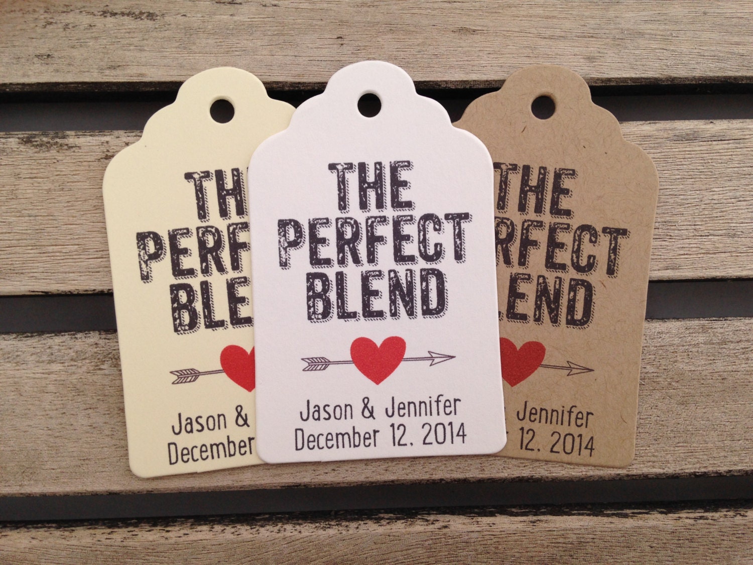 Wedding Gift Tags - The Perfect Blend Favor Customizable Personalized | Wt1450