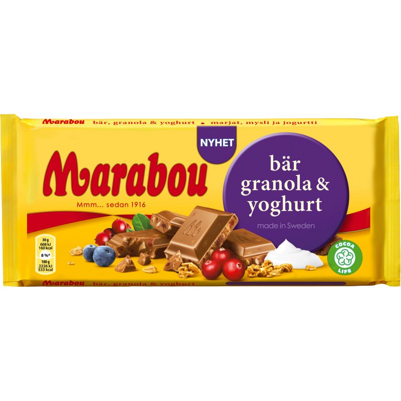 Chokladkaka Bär, Granola & Yoghurt 200g - 56% rabatt