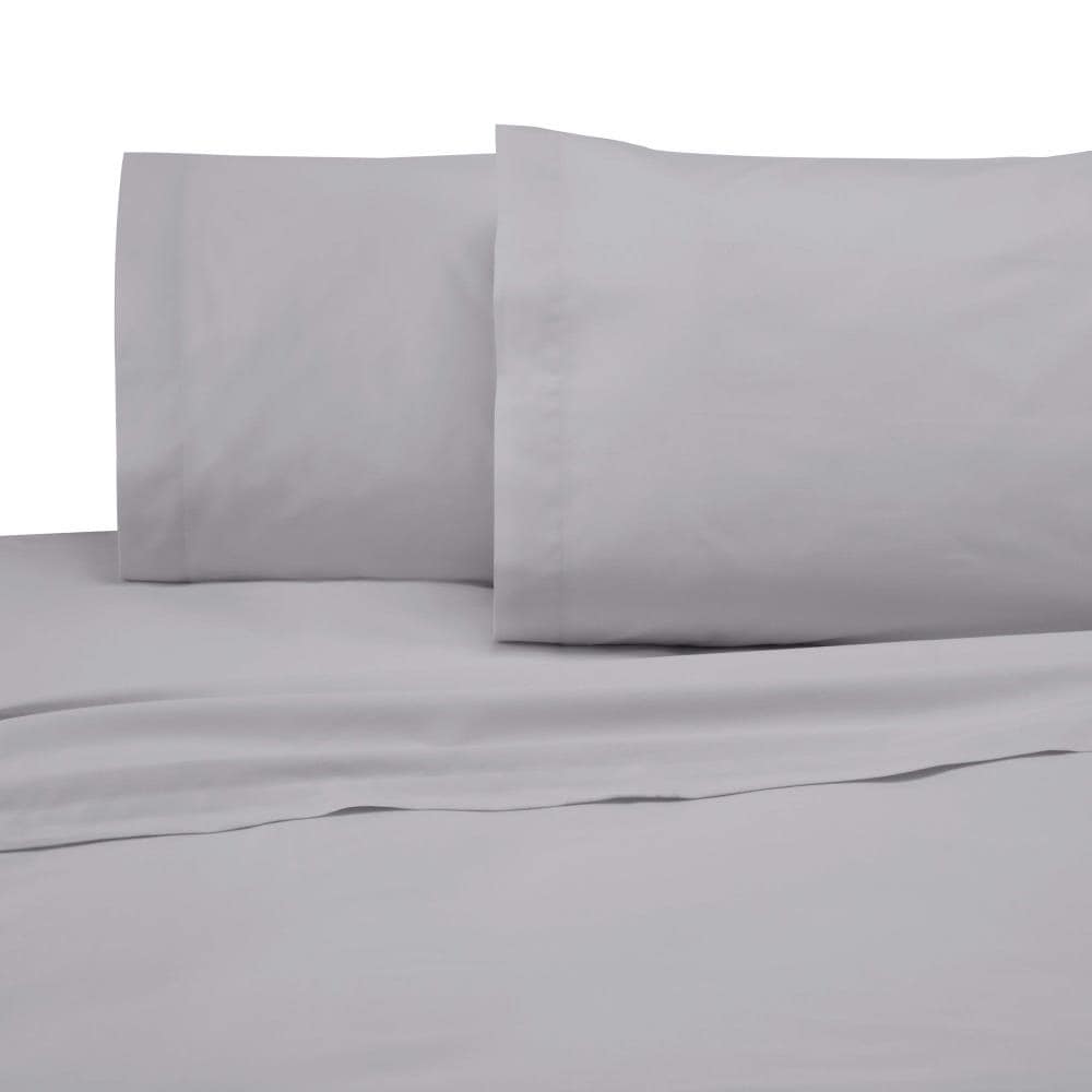 WestPoint Home Martex 225 Thread Count Sheet Twin Cotton Blend Bed Sheet in Gray | 028828322104