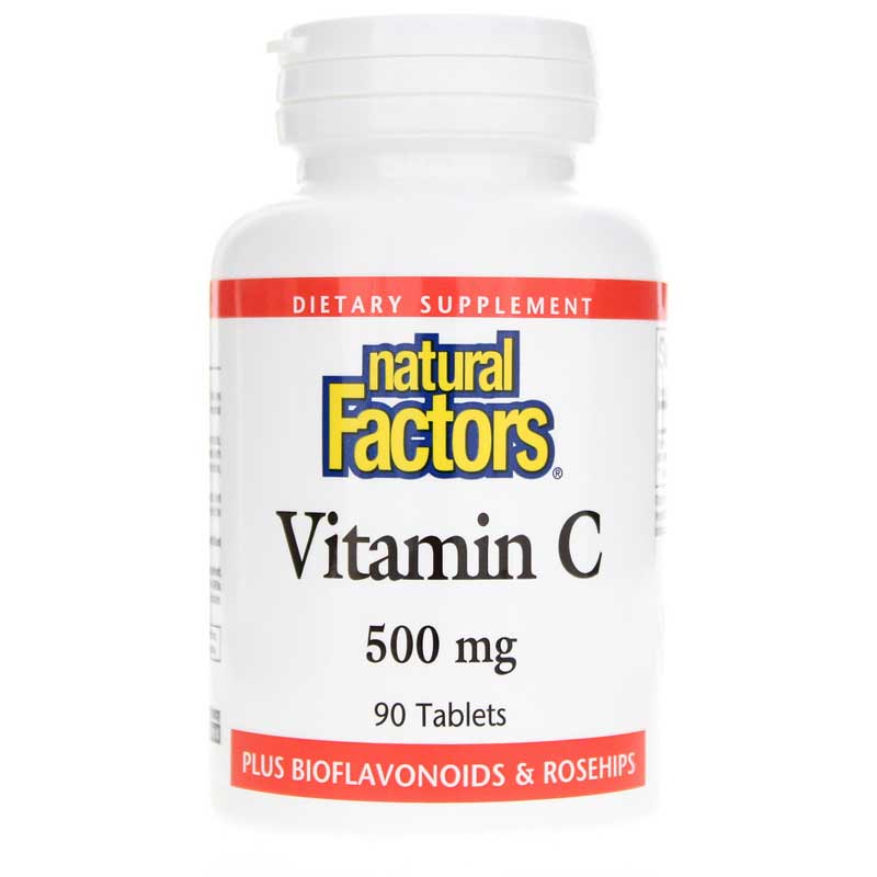 Natural Factors Vitamin C 500 Mg with Bioflavonoids & Rosehips 90 Tablets