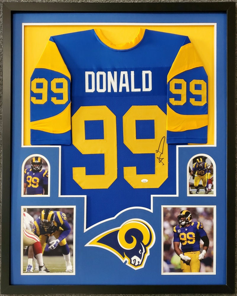 Aaron Donald Autographed Signed Framed Los Angeles Rams Jersey Jsa
