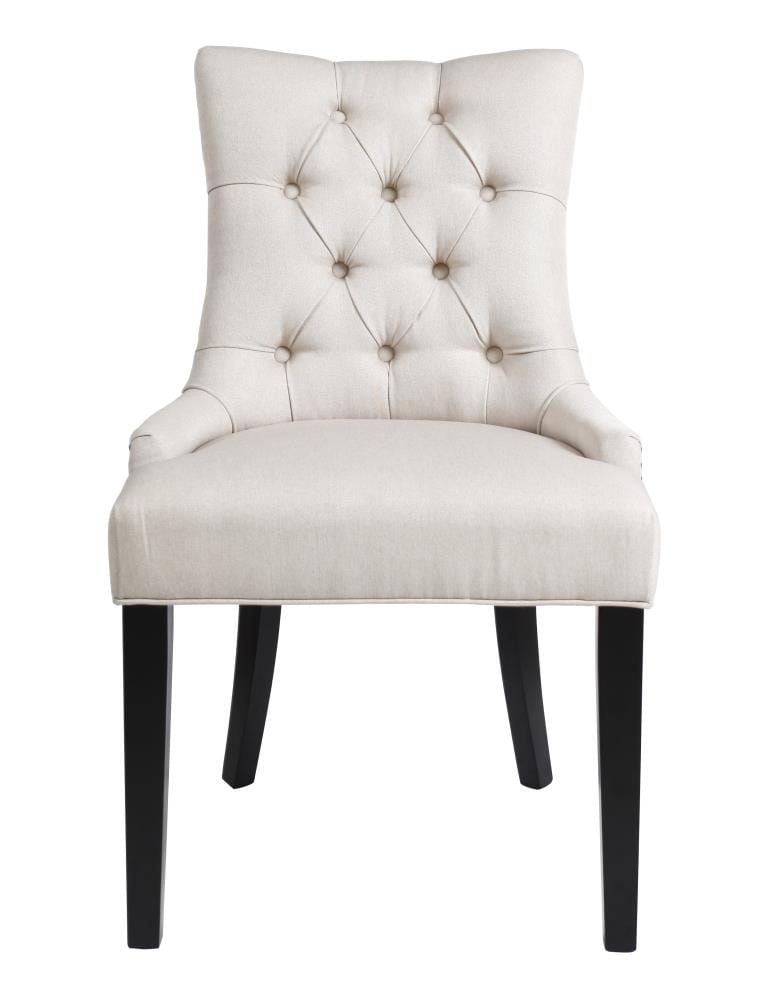 GZMR Contemporary/Modern Polyester/Polyester Blend Upholstered Dining Arm Chair (Wood Frame) in Off-White | OLF-7888-LC