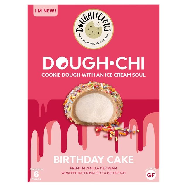 Doughlicious Birthday Cake Cookie Dough With Vanilla Ice Cream Center