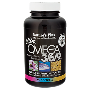 Ultra Omega 3-6-9 - Fatty Acids with Borage Oil, Fish Oil & Flax Oil (90 Softgels)