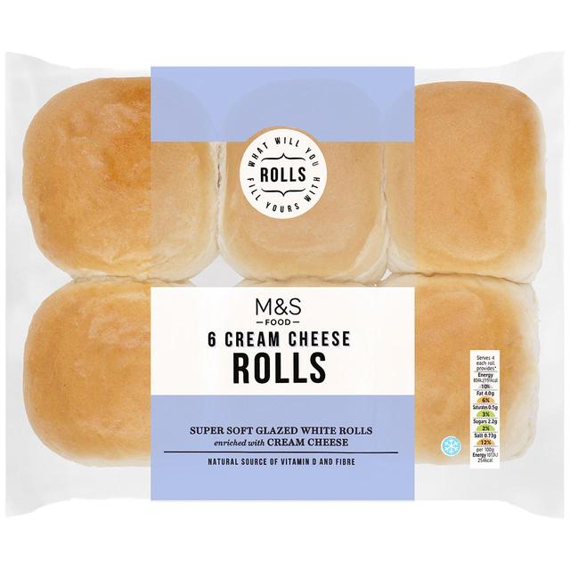 M&S 6 Cream Cheese Rolls