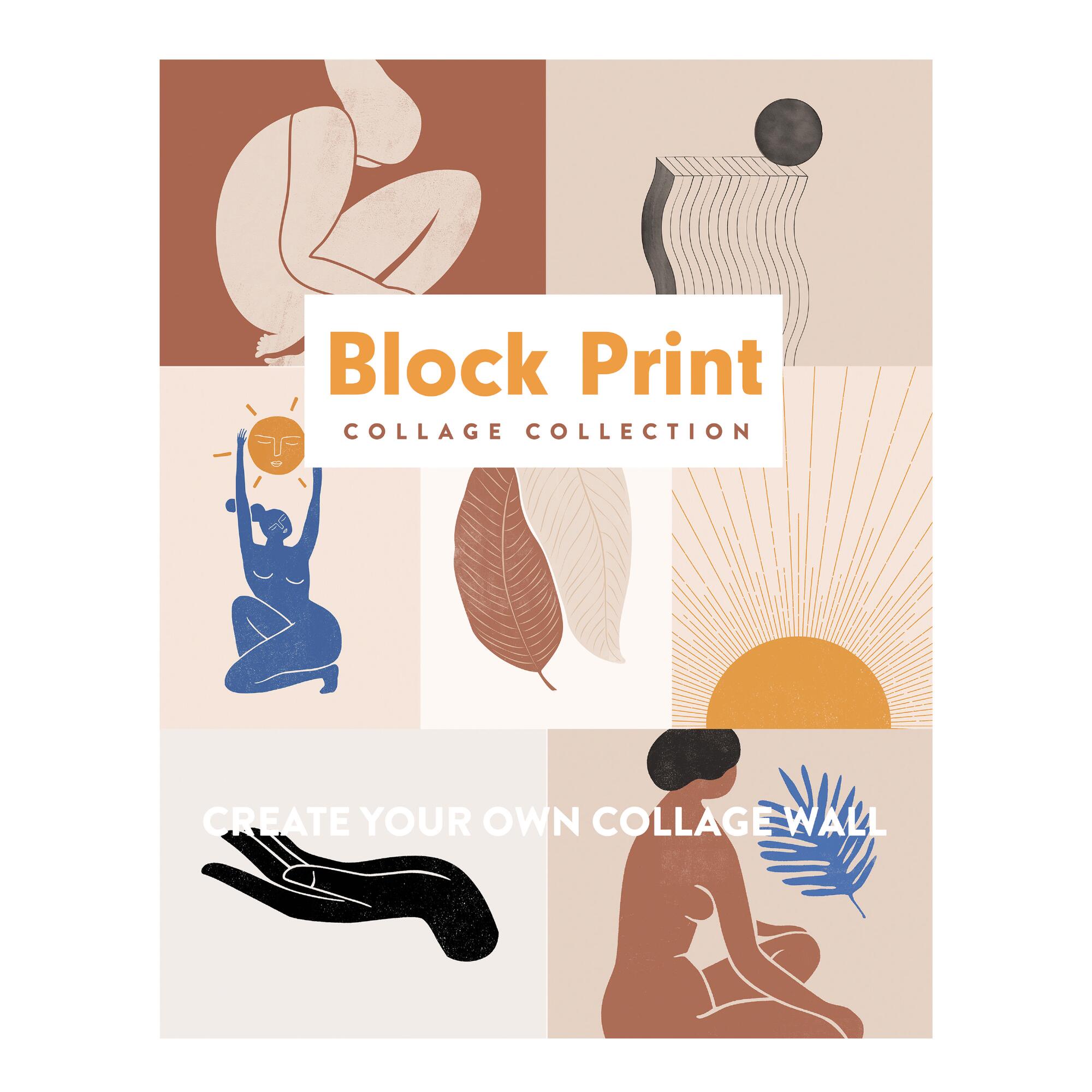 Block Print By Roseanne Kenny Wall Art Prints 7 Piece: Multi - Paper by World Market