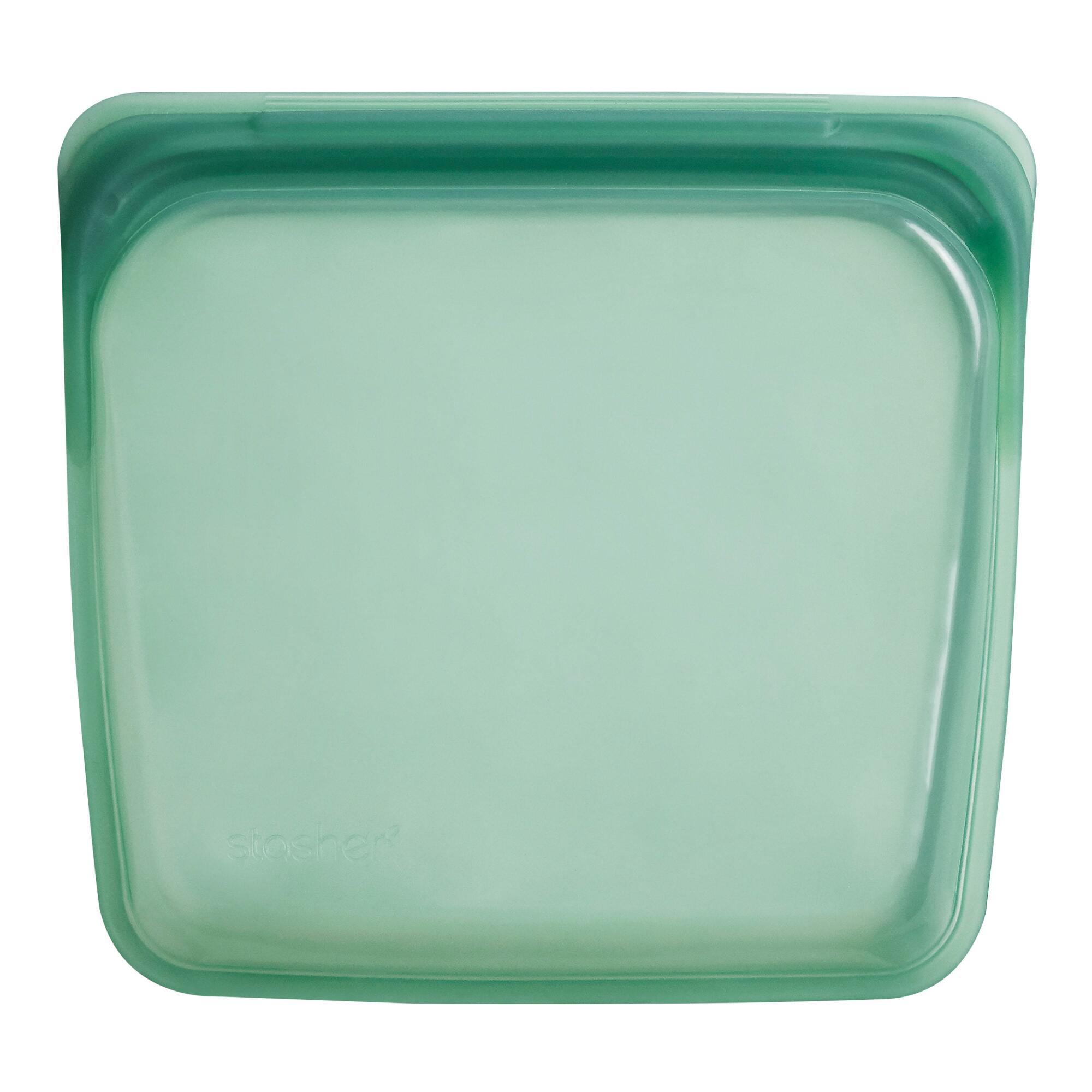 Stasher Agave Reusable Silicone Sandwich Bag: Green by World Market