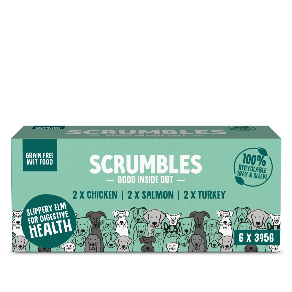 Scrumbles Grain Free Wet Dog Food - Variety Pack - 6 x 395g