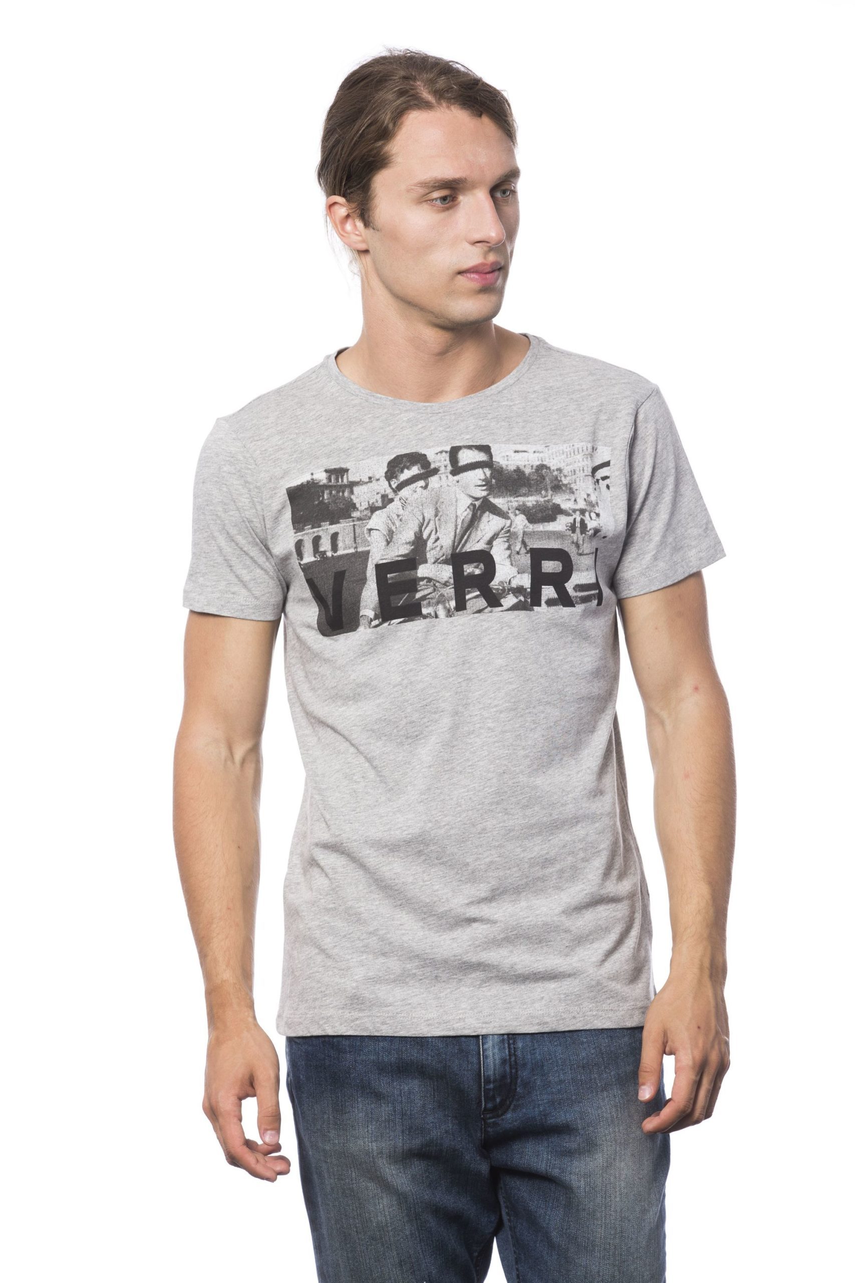 Verri Men's Grigio Ml Grey Ml T-Shirt Gray VE688457 - L