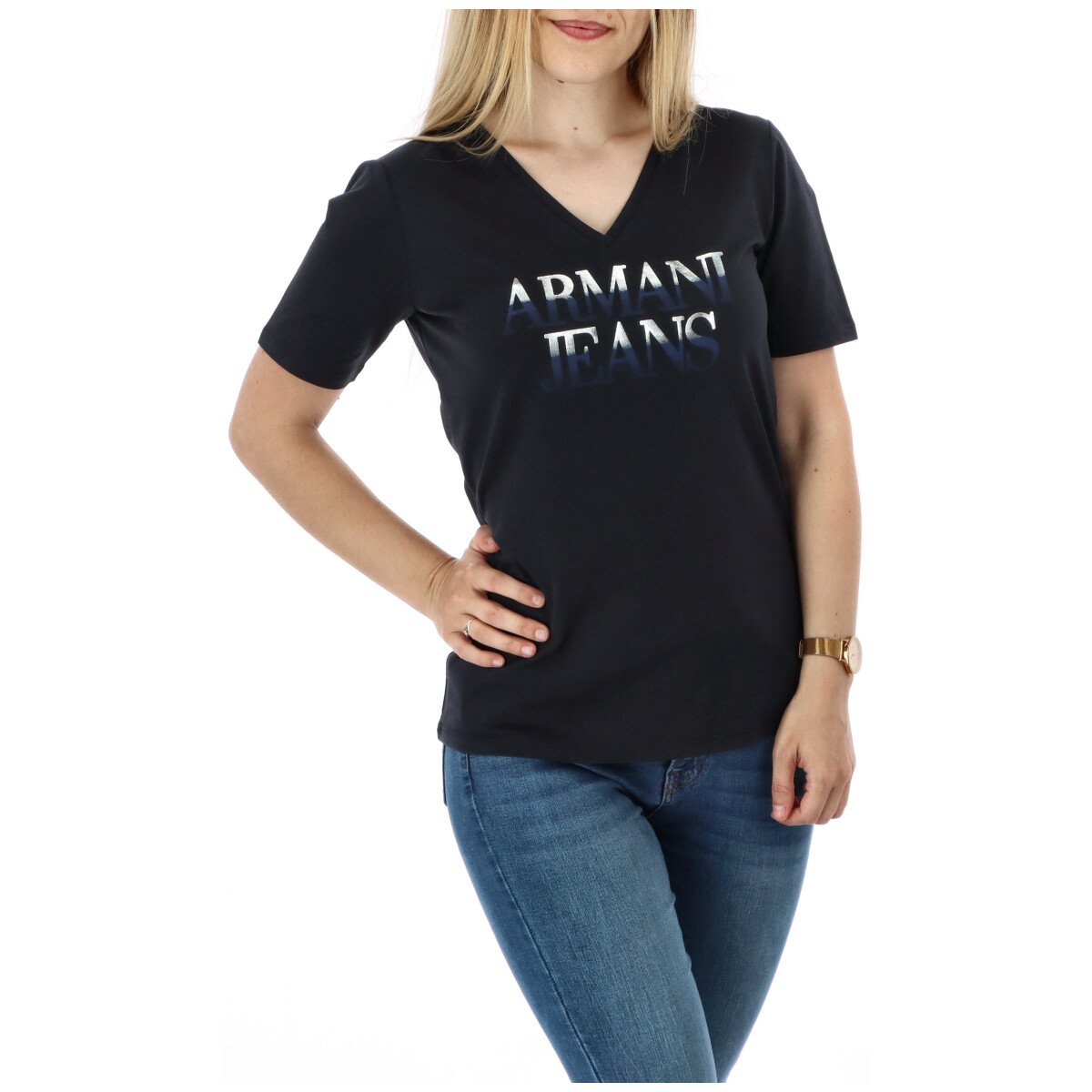 Armani Jeans Women's T-Shirt Various Colours 271608 - blue M