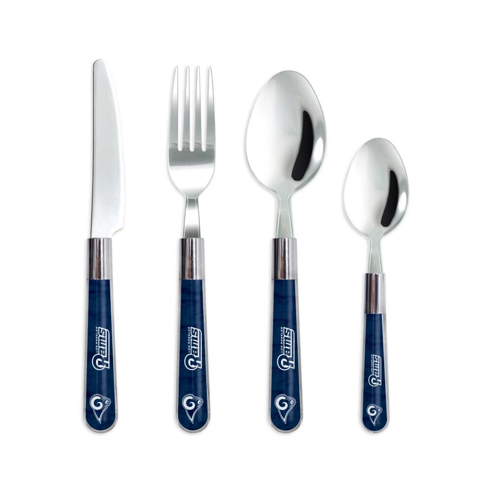 The Sports Vault Los Angeles Rams 1-Piece Polished Traditional Flatware Stainless Steel in Black | FWNFL26
