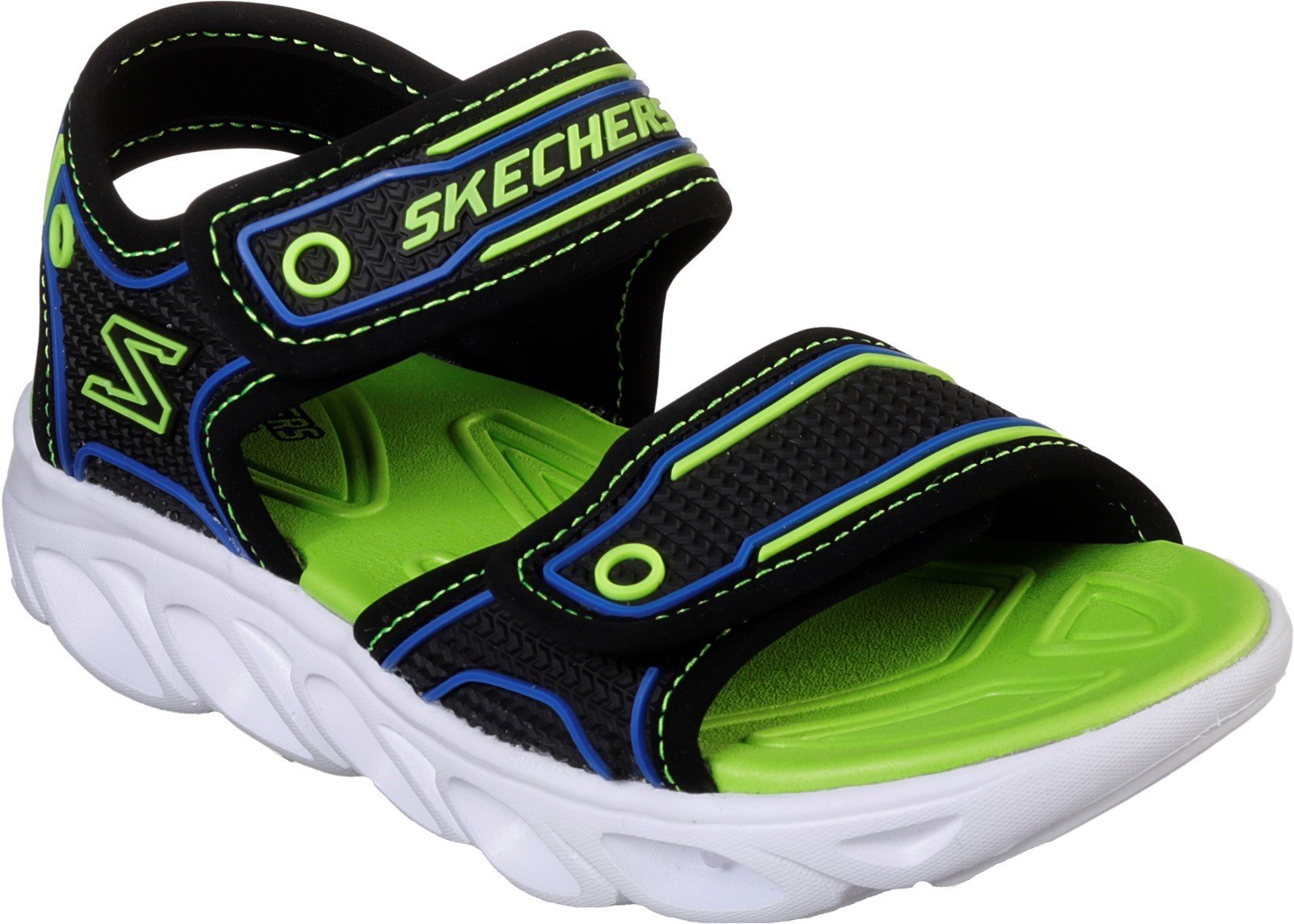 Skechers Kid's Hypno-Flash 3.0 Sandal Trainer Multicolor 30427 - Black/Lime 10.5
