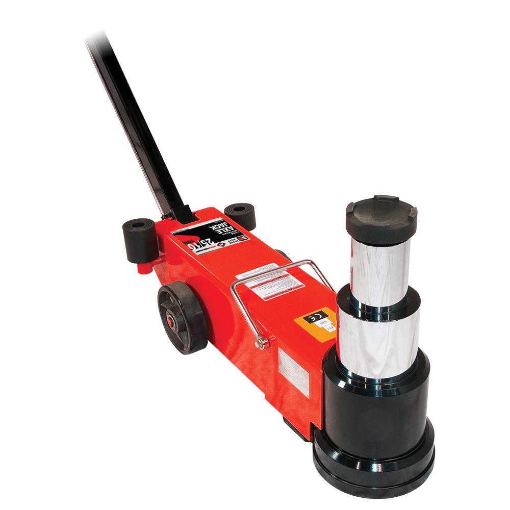 American Forge & Foundry 2 Stage Air/Hydraulic Axle Jack, 25/10 Ton Capacity in Red | 546SD