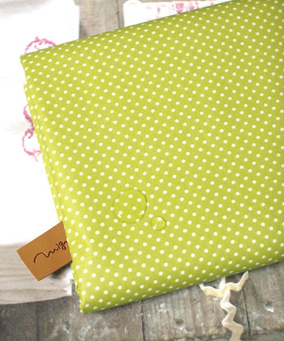 Laminated Cotton Blend 2mm Tiny Dot Series in Olive 46214