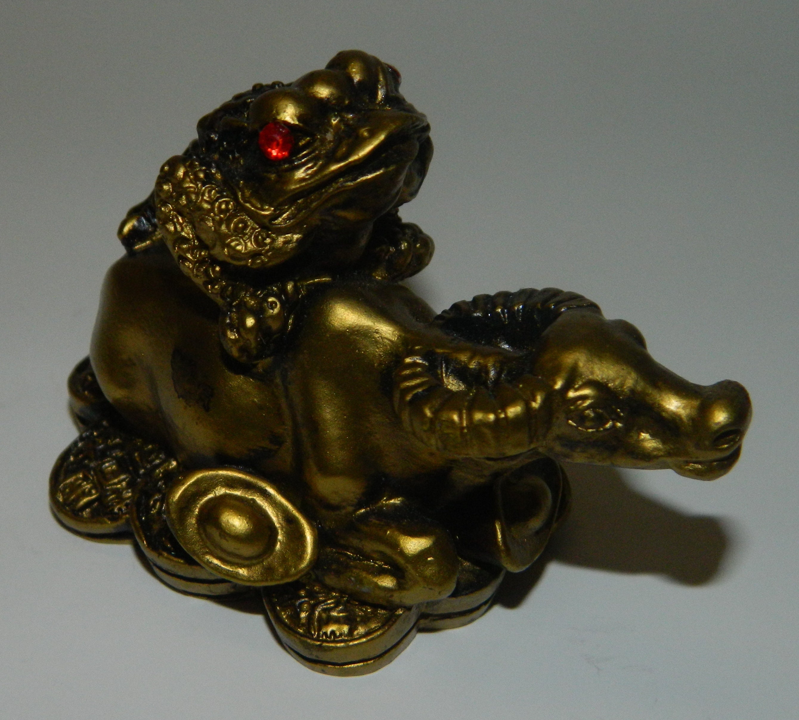 Money Toad On Ram Figurine - 2.5 Tall 3 Wide"