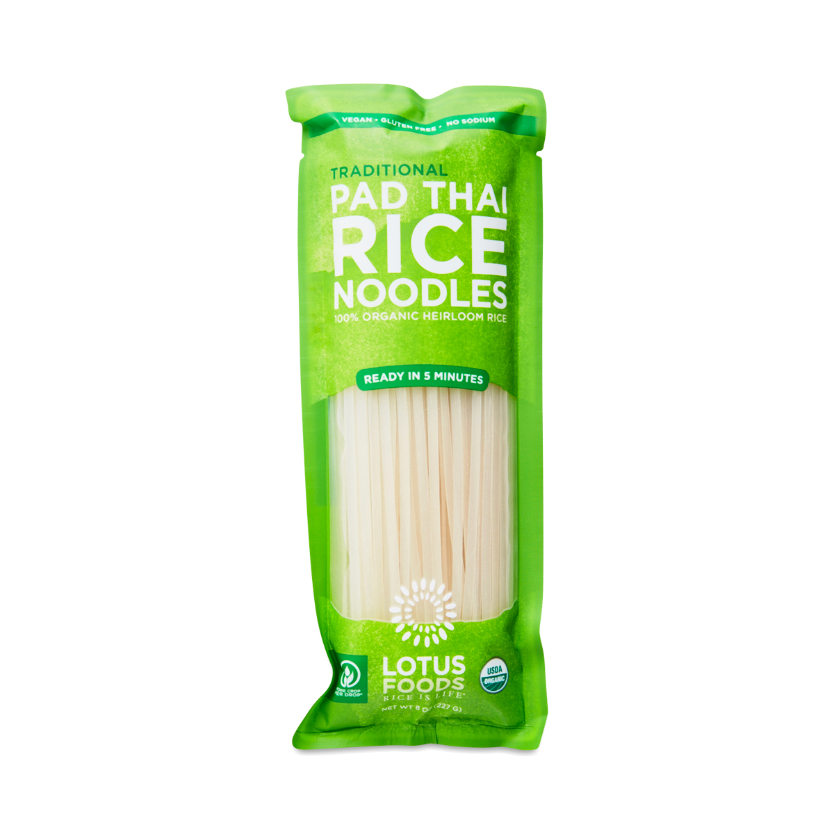 Lotus Foods Traditional Pad Thai Rice Noodles 8 oz bag