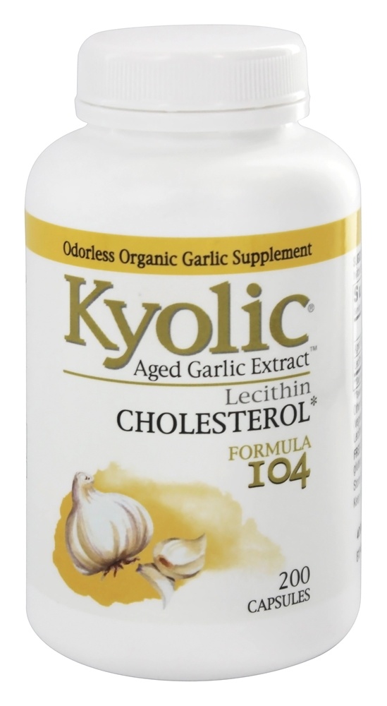 Kyolic - Garlic Extract With Lecithin Formula 104 - 200 Capsules