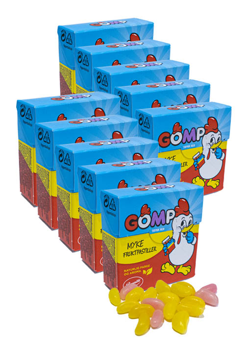 Gomp Fruktpastiller 25g 10-pack