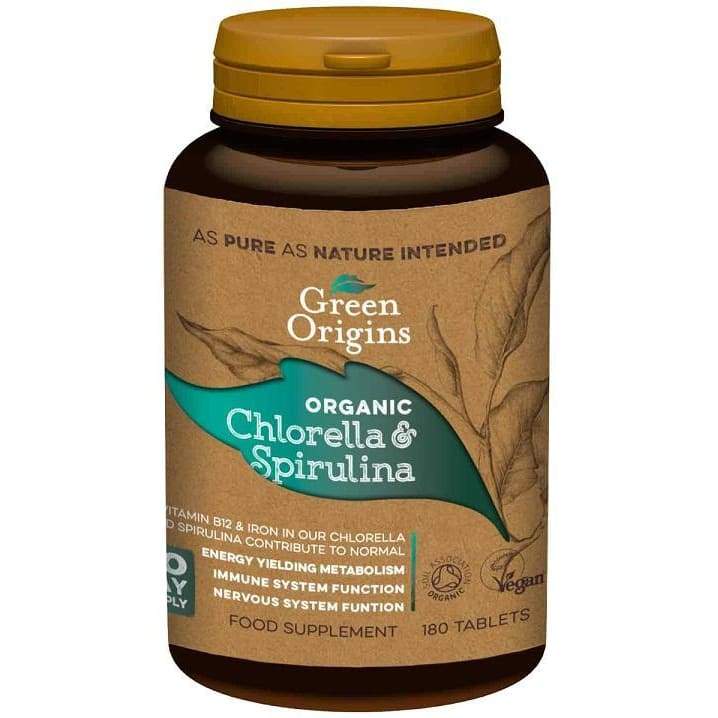 Organic Chlorella & Spirulina, 500mg - 180 tablets