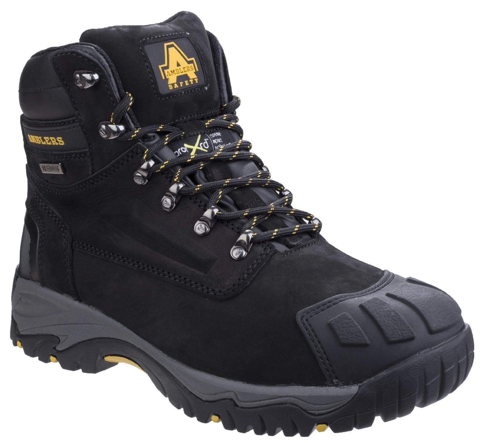 Amblers Unisex Safety Metatarsal Waterproof Lace Up Boot Black 20439 - Black 10