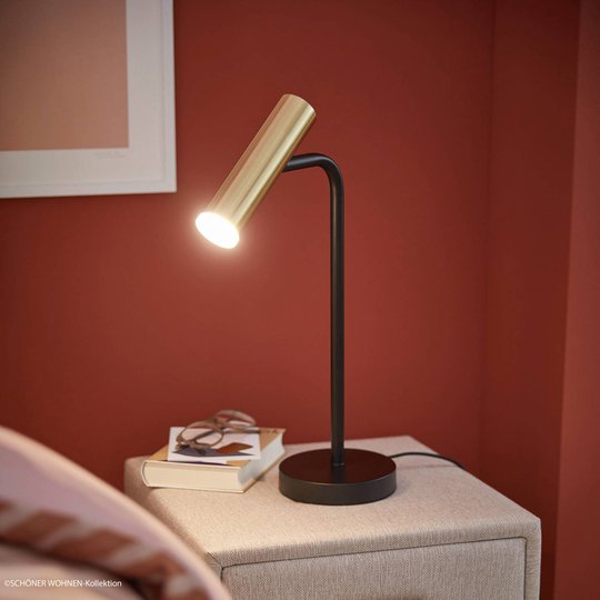 Schöner Wohnen Stina -LED-pöytälamppu, kulta