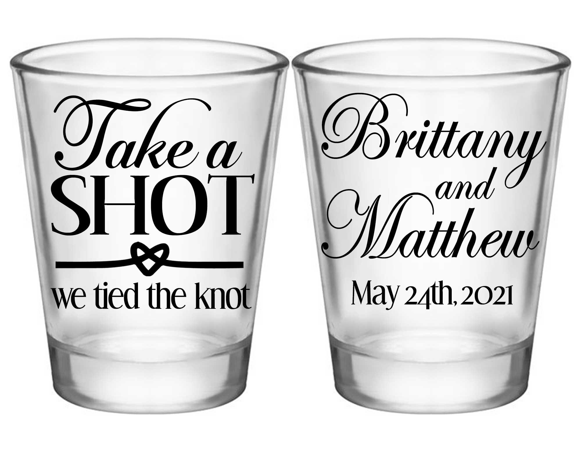Wedding Shot Glasses Personalized Favors Gifts For Guests Nautical Take A We Tied The Knot 1A2