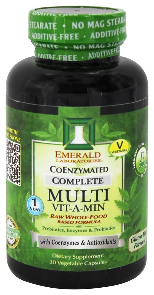 Emerald Labs - Complete Multi Vit-A-Min Raw Whole-Food Based Formula - 30 Vegetarian Capsules