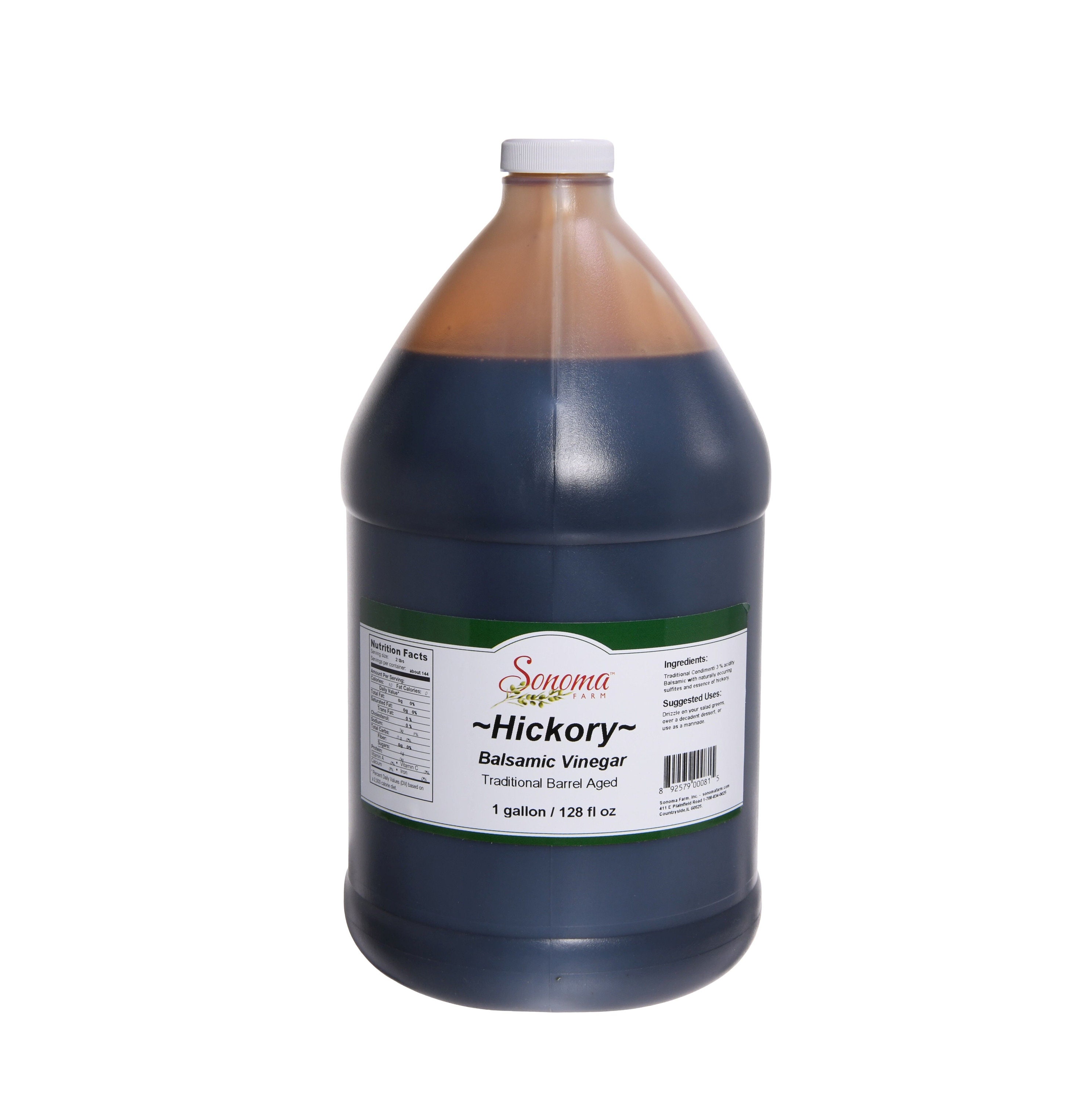 Hickory Balsamic Vinegar Traditional Barrel Aged Bulk 1 Gallon/Food Service