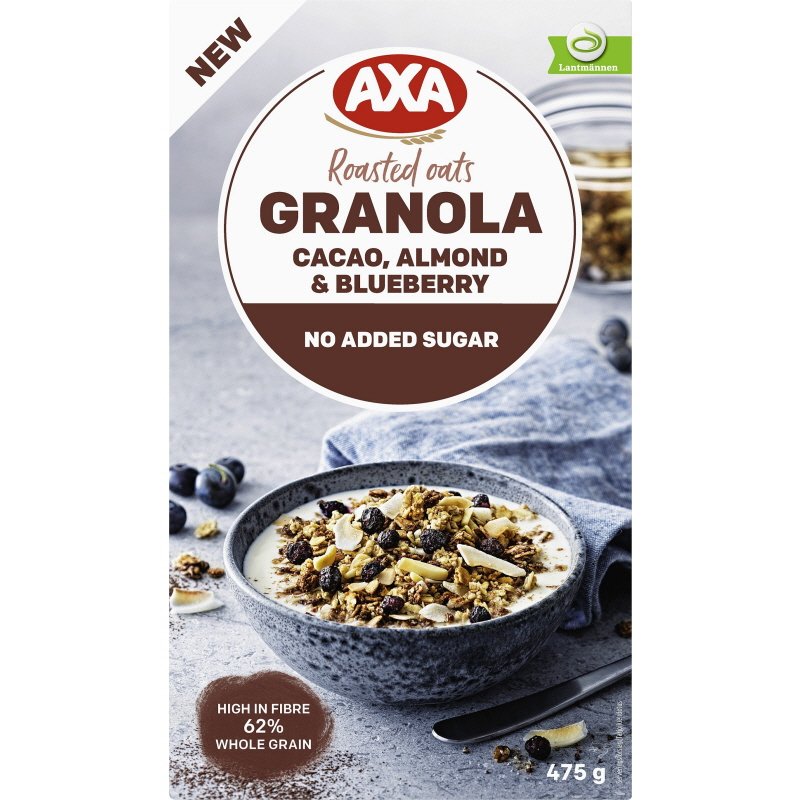 Axa Granola Kakao, Mandler & Blåbær - 26% rabat