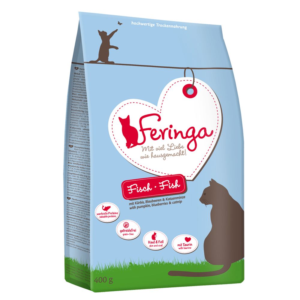 2 x 400g Feringa Dry Cat Food - Buy One, Get One Free!* - Adult Fish (2 x 400g)