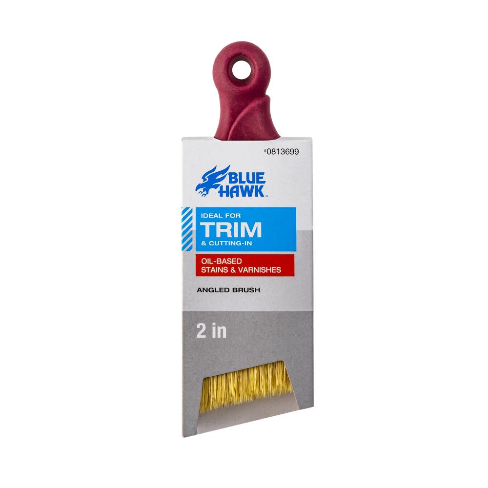 Blue Hawk Natural Bristle- Polyester Blend Angle 2-in Paint Brush | 882567400