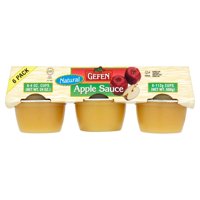 Gefen Natural Apple Sauce Mini Cups