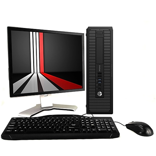 HP 800G1 Refurbished Desktop Computer with 20" Monitor, Intel Core i5, 8GB Memory, 2TB HDD, Windows 10 Pro