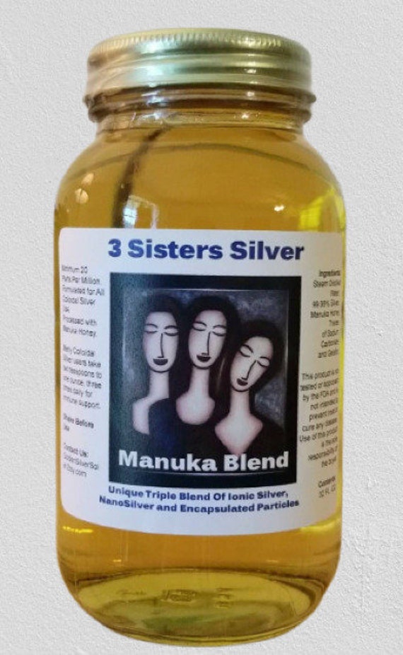 3Ss-Manuka Blend 20 Ppm Colloidal Silver-32 Ounces