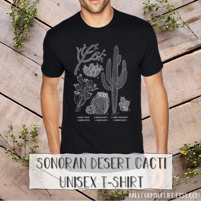 Unisex Sonoran Desert Cacti Tri-Blend Crew Tee, Comfy & Versatile T Shirt