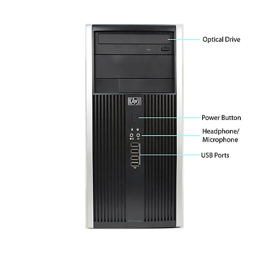 HP 6005 Tower Refurbished Desktop Computer, Intel A2x2 Processor, 8GB Memory, 500GB HDD