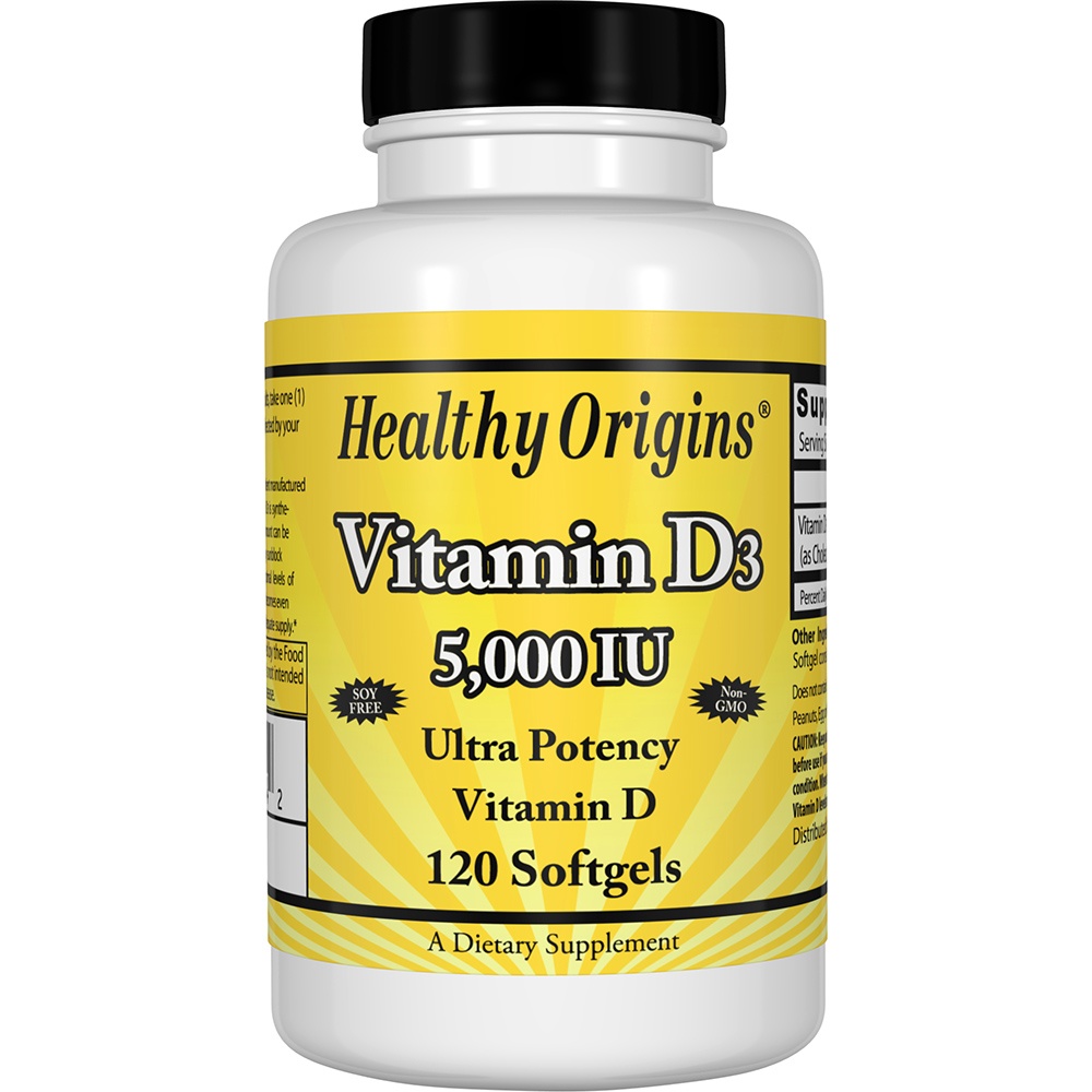 Healthy Origins - Vitamin D3 5000 IU - 120 Softgels