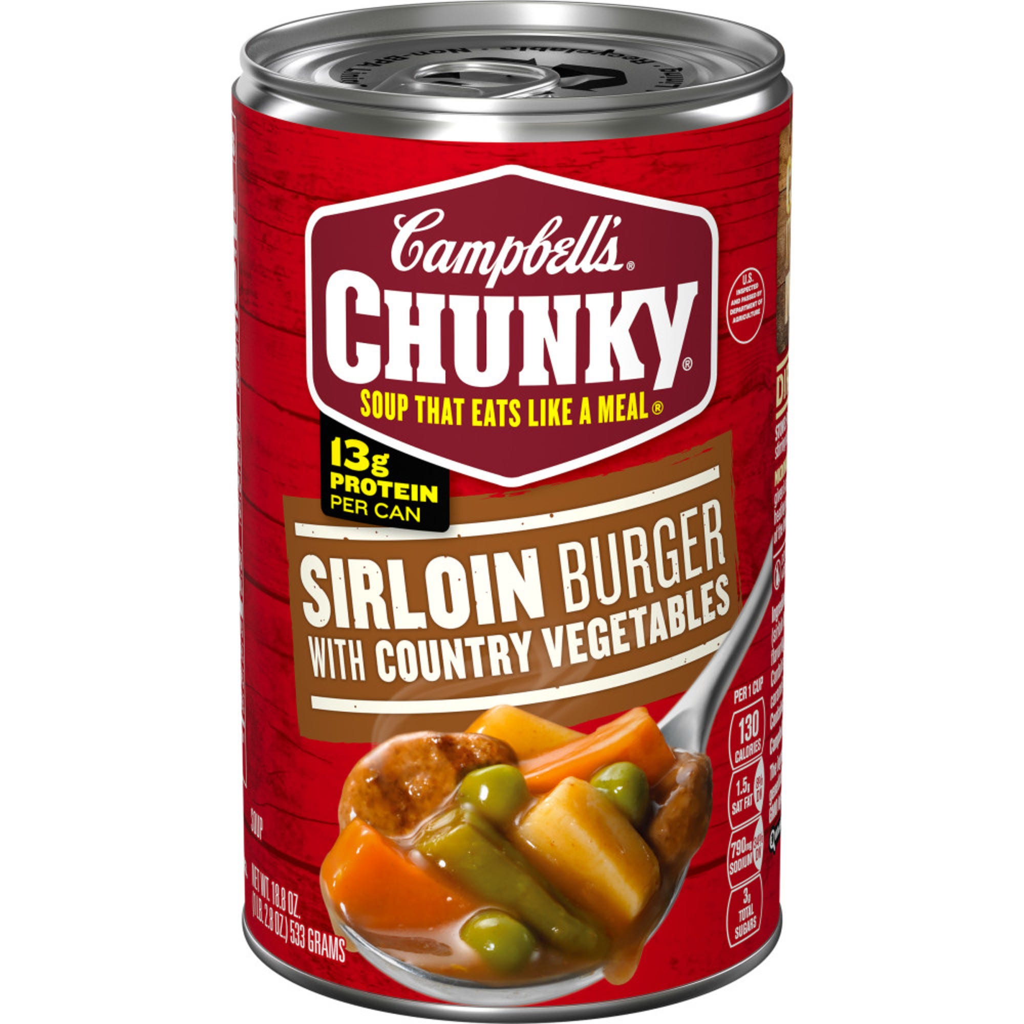 Campbells Chunky Soup, Sirloin Burger with Country Vegetables - 18.8 oz