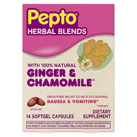 Pepto-Bismol Herbal Blends 100% Natural Ginger & Chamomile Extract - 14.0 ea