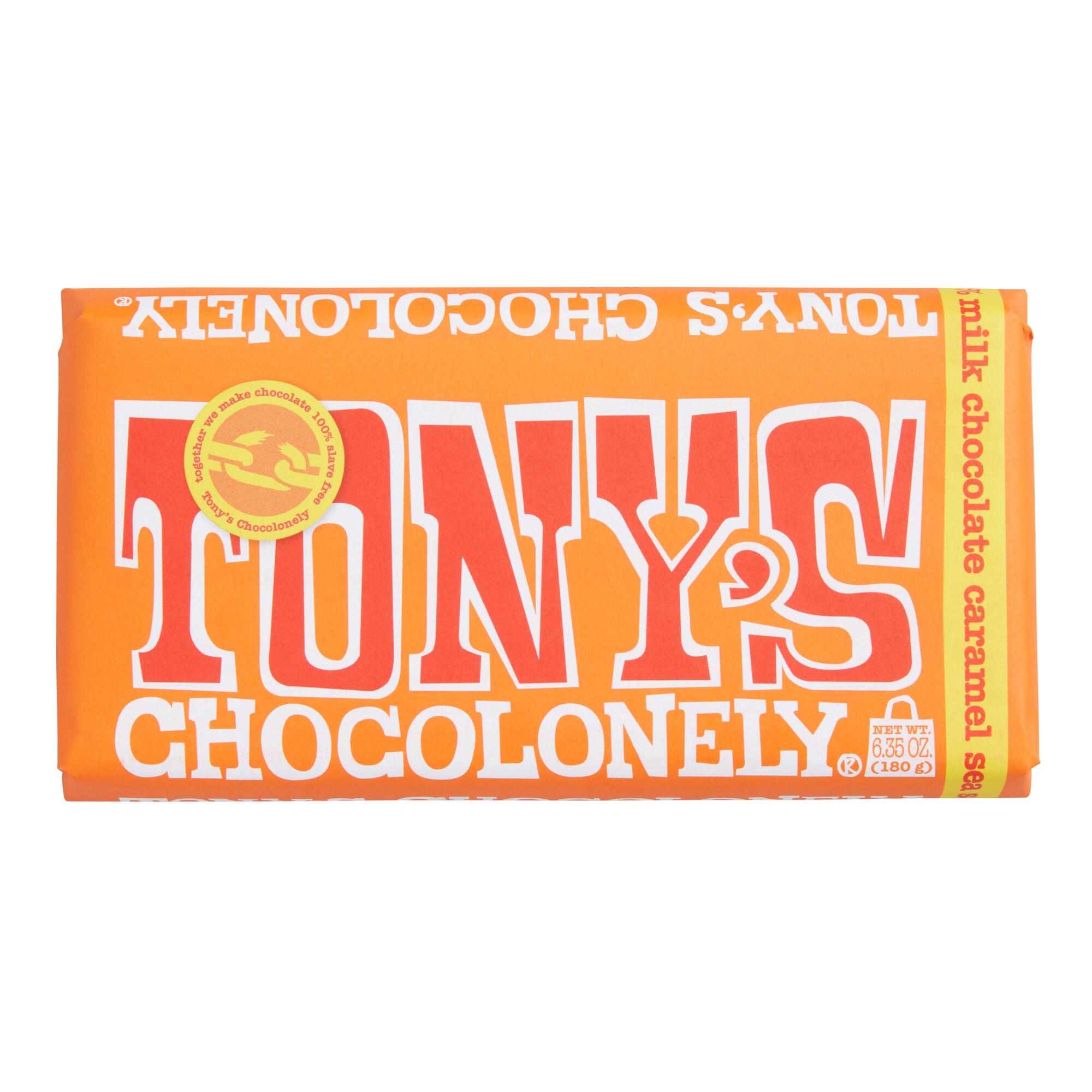 Tony's Chocolonely Caramel Sea Salt Milk Chocolate Bar by World Market
